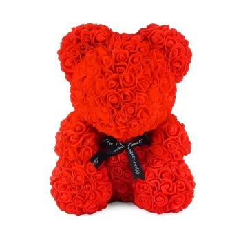 „Miś z Róż – Czerwona Miłość” - 40cm