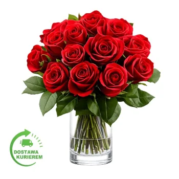 Bouquet of 15 red roses