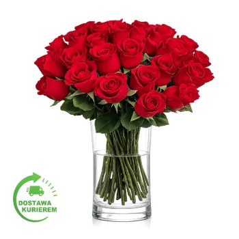 Bukiet 30 czerwonych róż