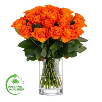 Bouquet of 25 orange roses
