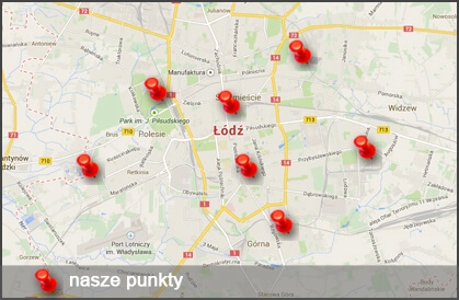 Mapa - Oddział Łódź}