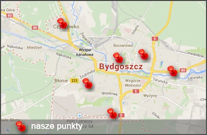 Mapa - Oddział Bydgoszcz}