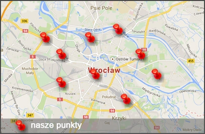 Mapa - Oddział Wrocław}
