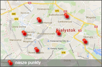 Mapa - Oddział Białystok}