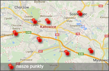 Mapa - Oddział Katowice}