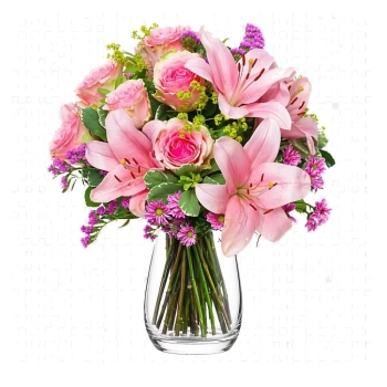 Bukiet w Różowej Tonacji