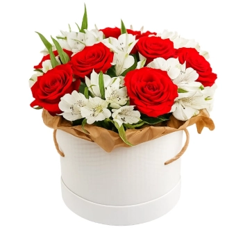 Flowerbox Róże i Alstromerie