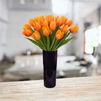 21 pomarańczowych tulipanów