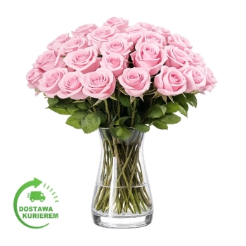 Bukiet 30 różowych róż