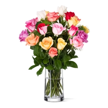 Bukiet Kolorowych Róż