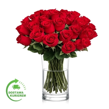 Bukiet 30 czerwonych róż