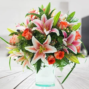 Bukiet Róż i Lilii
