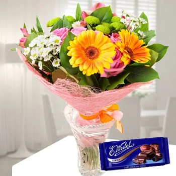 Kolorowy Pocałunek z Czekoladą