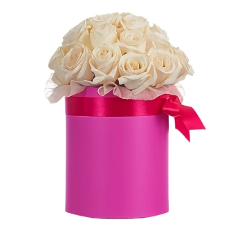 Flowerbox Białe Róże