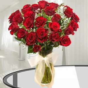 30 Czerwonych Róż z Przybraniem