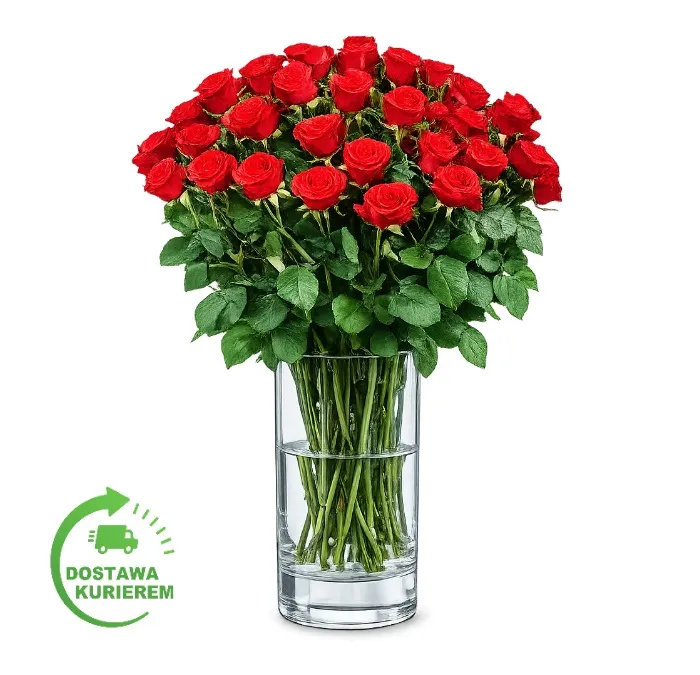 Bukiet 50 czerwonych róż