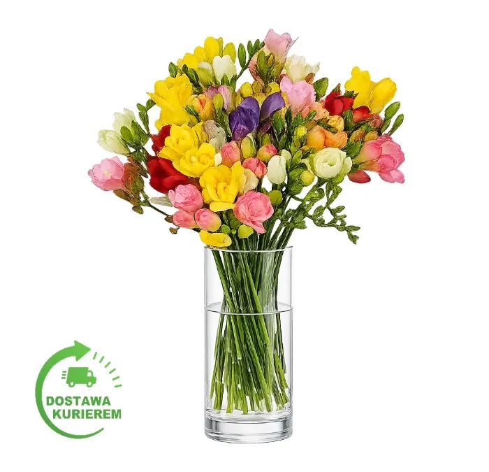 Bukiet 25 kolorowych frezji