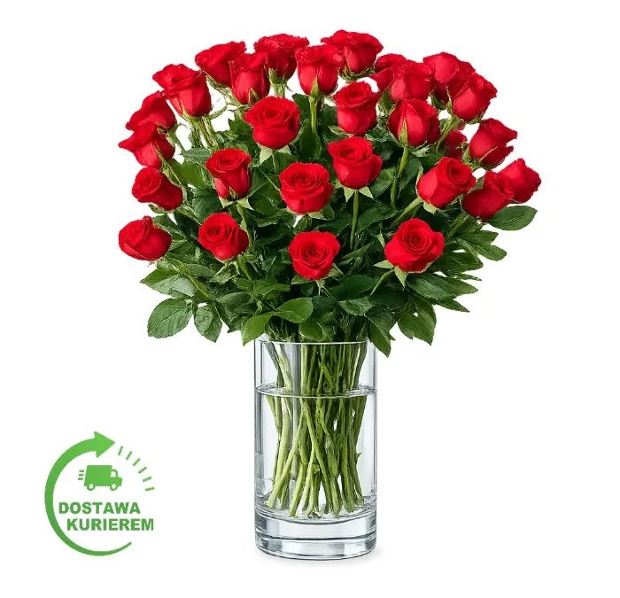 Bukiet 25 czerwonych róż