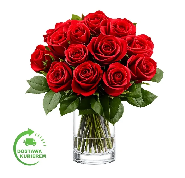 Bukiet 15 czerwonych róż