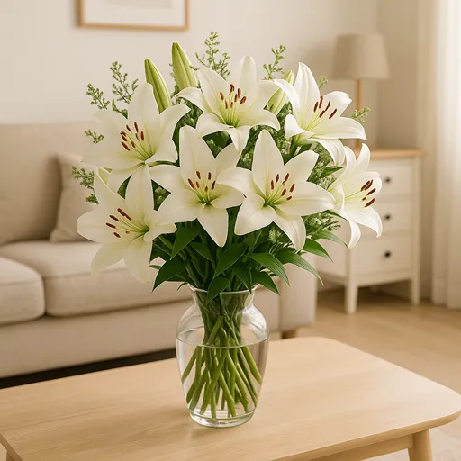 Białe lilie - 11 szt.