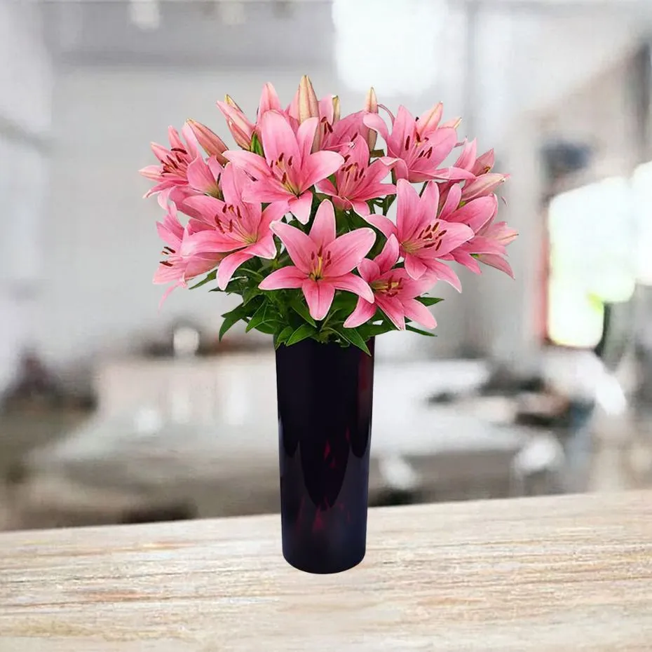 Różowe lilie - 21 szt.