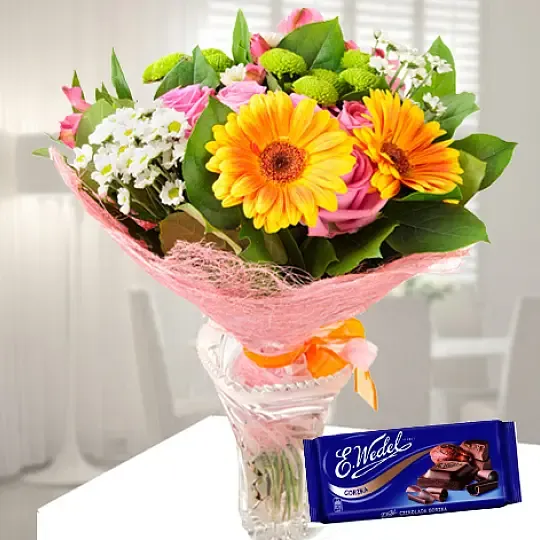 Kolorowy Pocałunek z Czekoladą