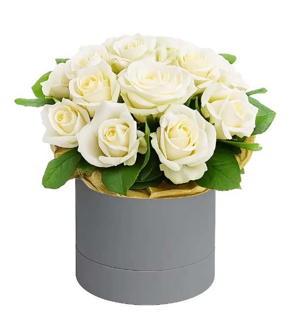 Produkt Flowerbox 15 Białych Róż Zdjęcie