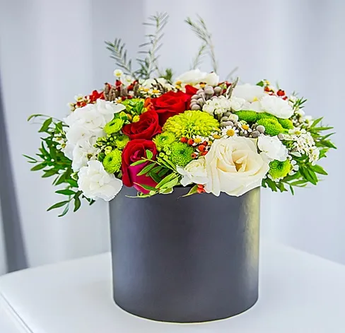 Produkt Flowerbox Róże i Eustomy Zdjęcie