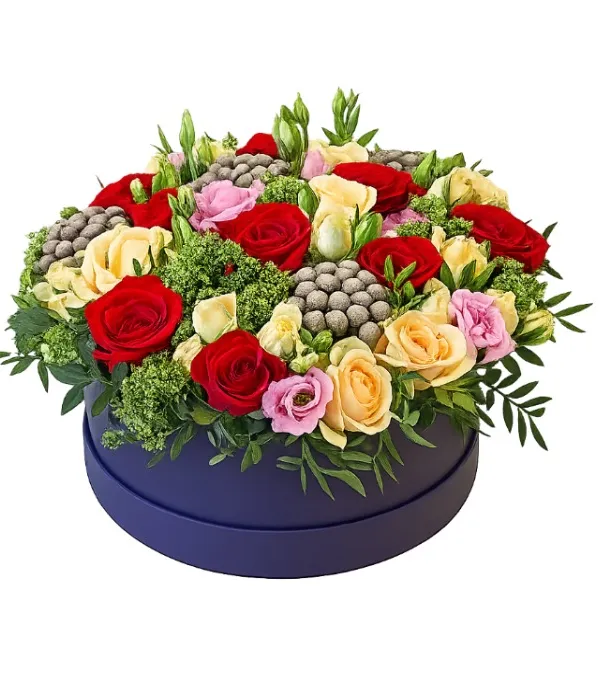 Produkt Flowerbox Czerwone, Herbaciane i Różowe Róże Zdjęcie