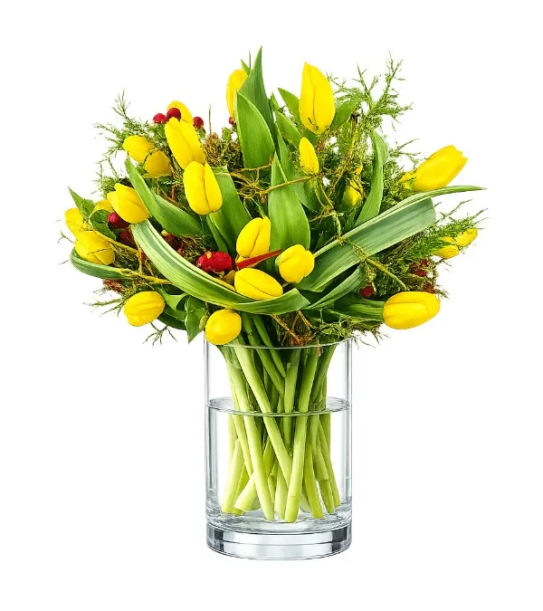 Product 18 Yellow Tulips with Garnish Image