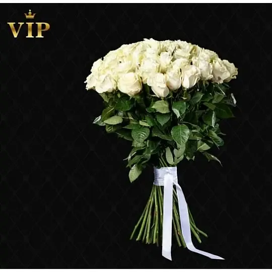 Produkt 99 Długich Białych Róż Zdjęcie