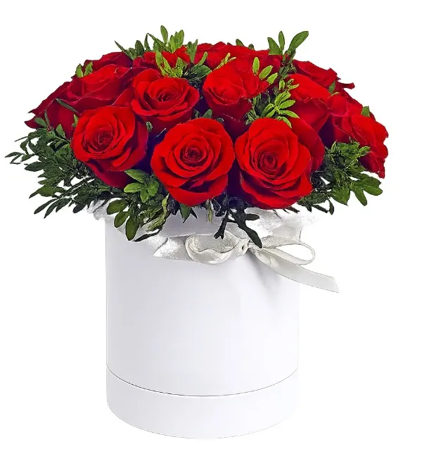 Produkt Flowerbox Czerwone Róże z Przybraniem Zdjęcie