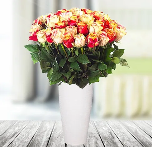 Produkt 35 Kremowych i Herbacianych Róż Zdjęcie