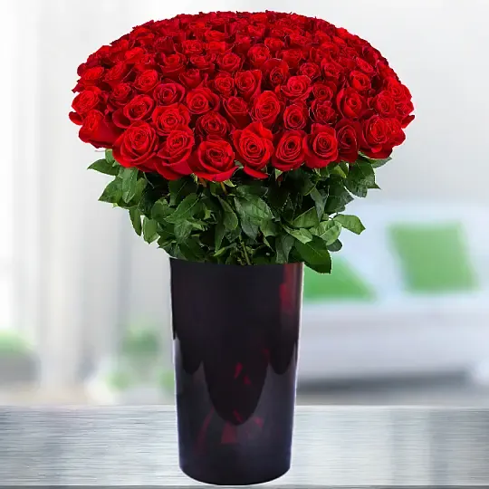 Produkt 100 Czerwonych Róż Zdjęcie