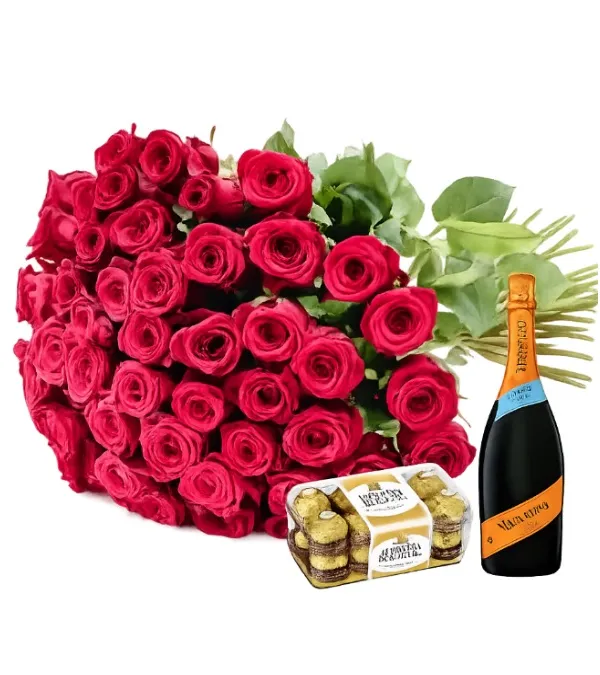 Product 30 roses, free Prosecco and chocolates Image