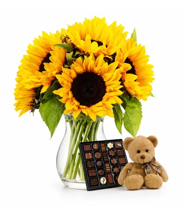 Produkt Słoneczny Dzień z Czekoladkami i Misiem Zdjęcie