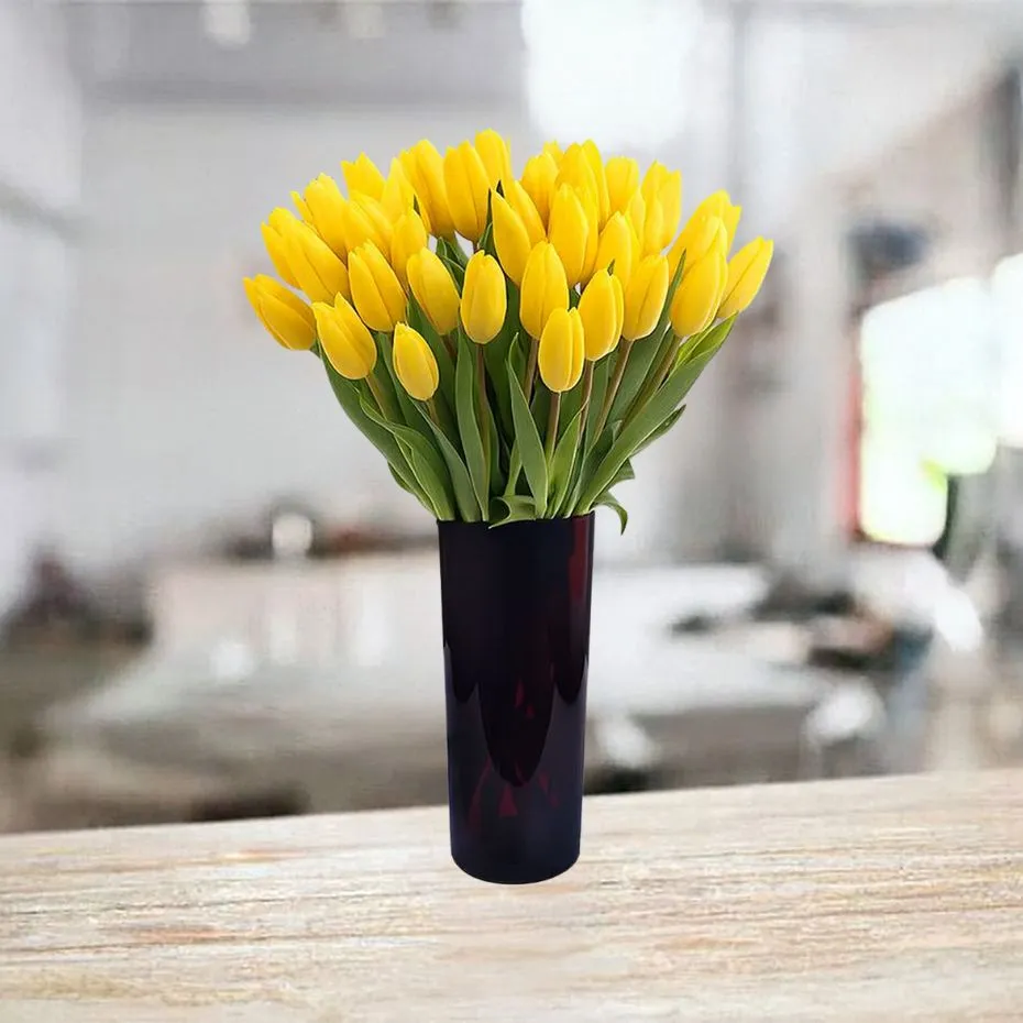 30 żółtych tulipanów