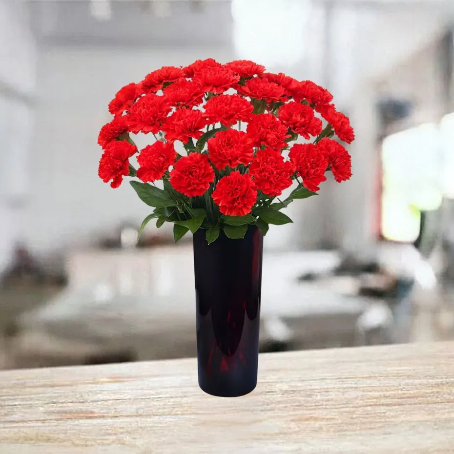 21 red carnations
