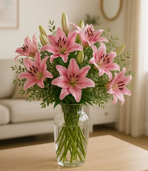 11 pink lilies