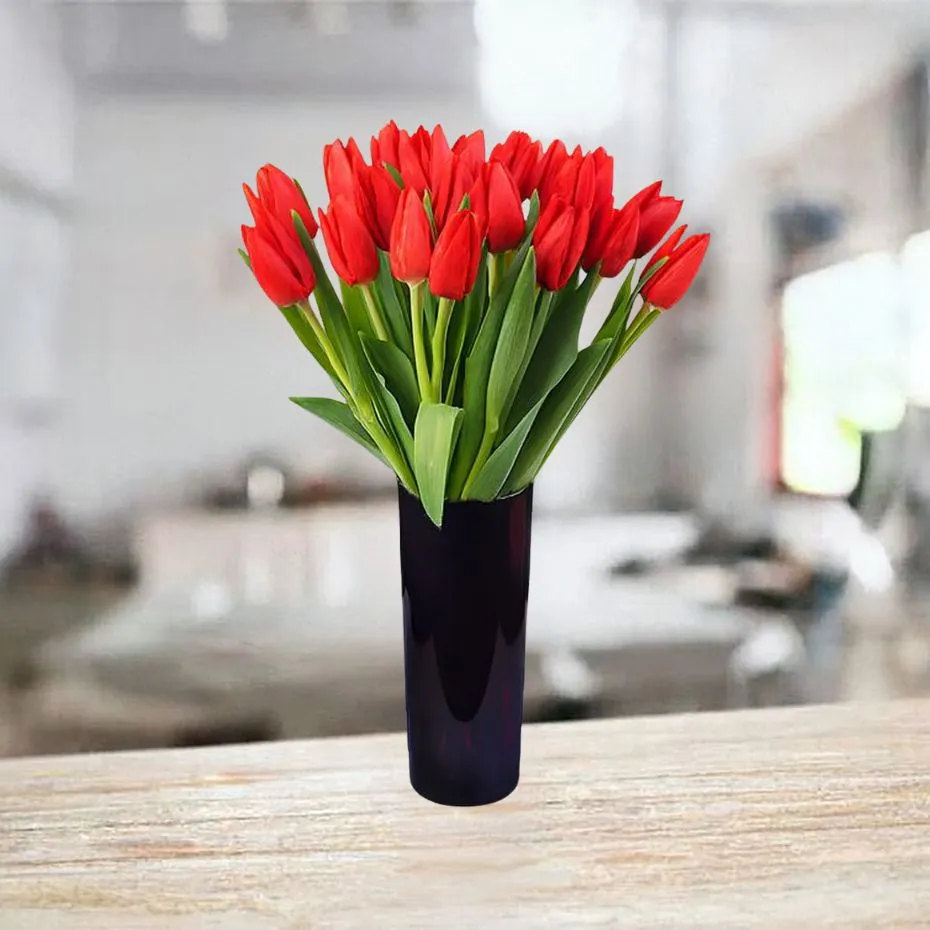 21 czerwonych tulipanów