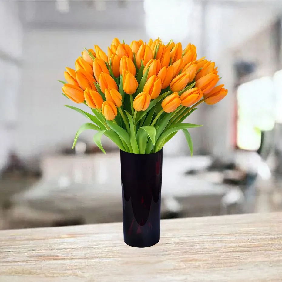 30 pomarańczowych tulipanów