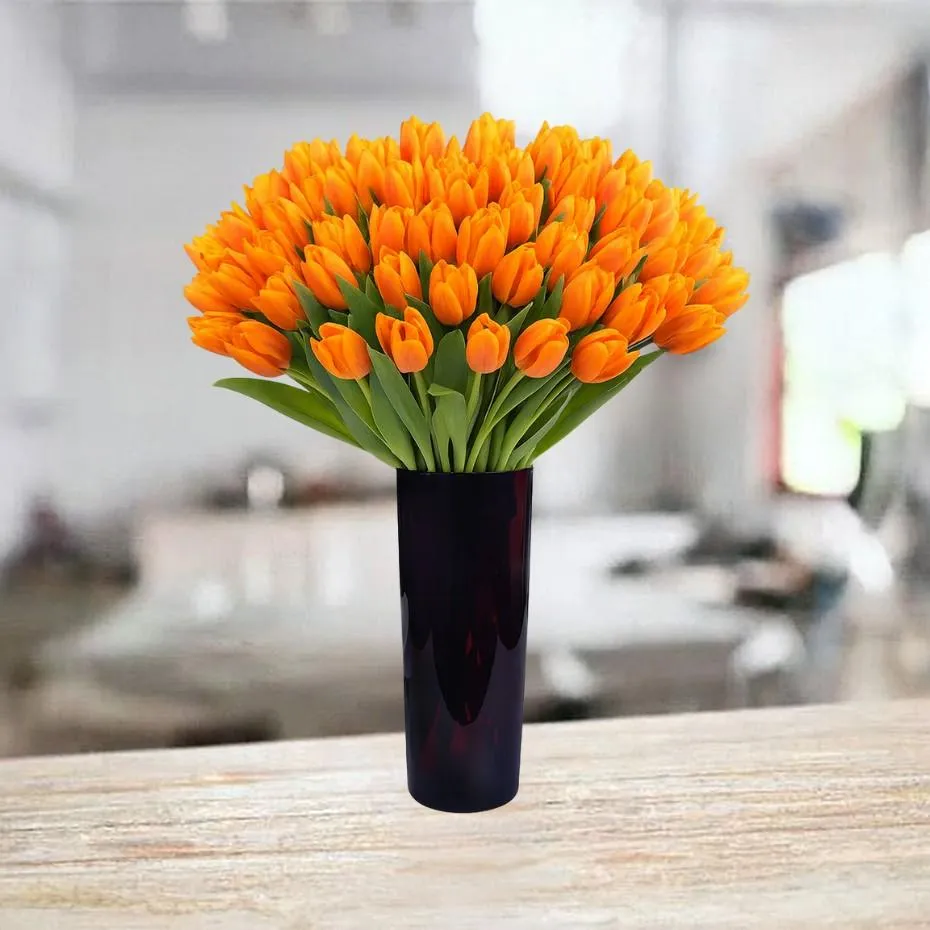 50 pomarańczowych tulipanów