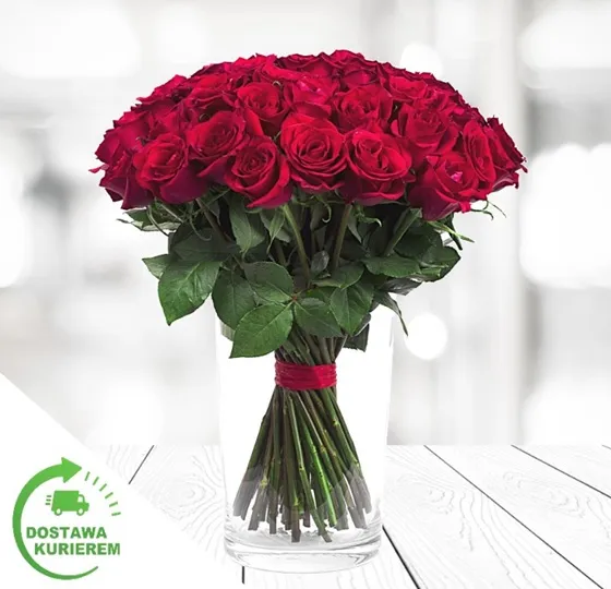 Bukiet 40 czerwonych róż