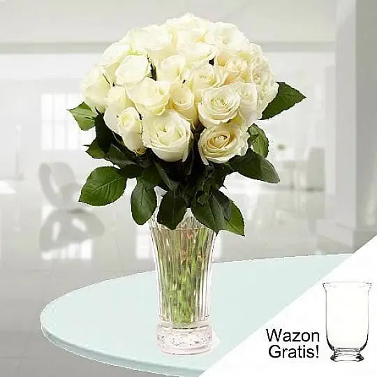 20 white roses to Germany