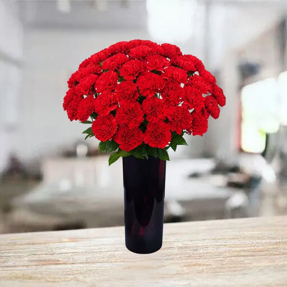 30 red carnations