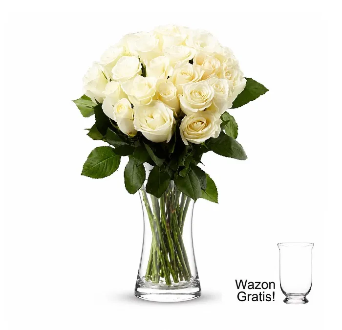 20 white roses to Germany