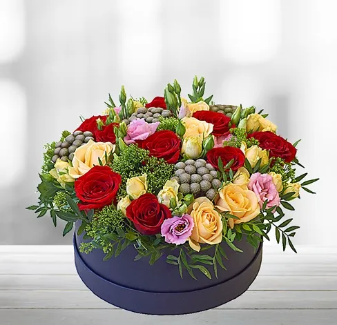 Produkt Flowerbox Czerwone, Herbaciane i Różowe Róże Zdjęcie