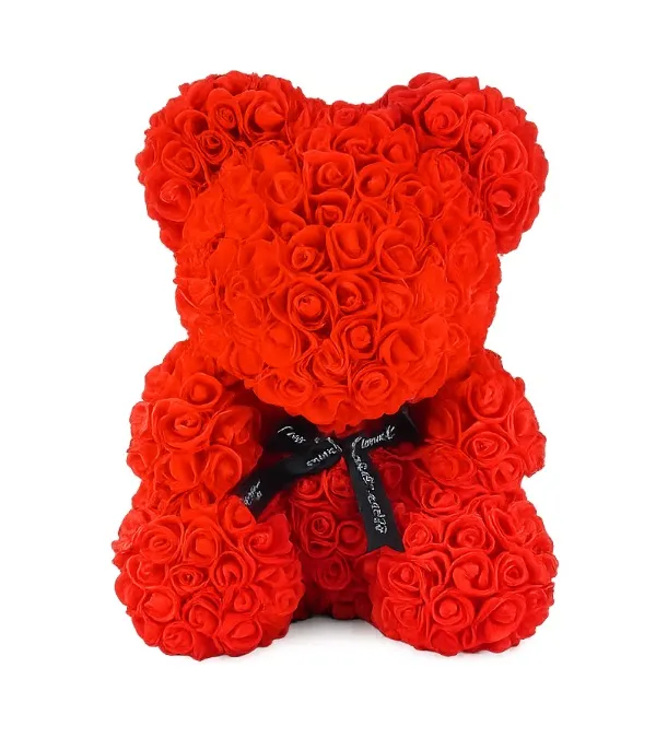 Produkt „Miś z Róż – Czerwona Miłość” - 40cm Zdjęcie