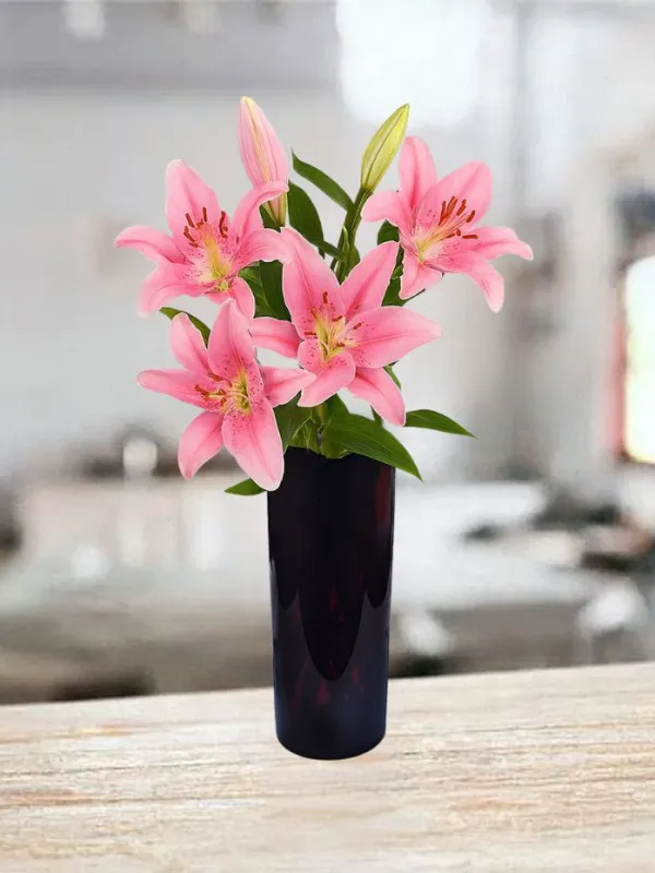 Produkt 5 różowych lilii Zdjęcie