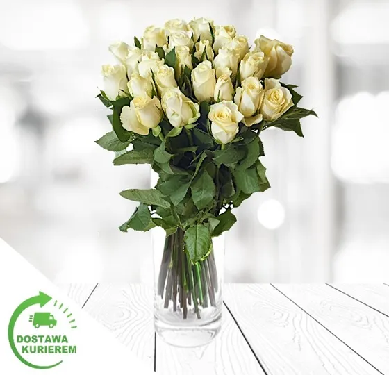 Produkt Bukiet 20 białych róż Zdjęcie